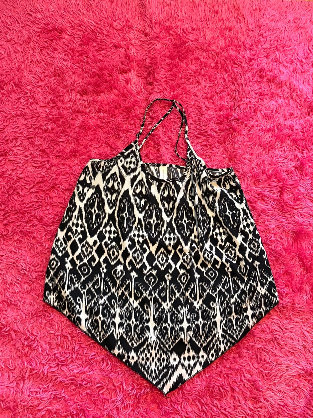 No Boundaries Black and White Patterned Halter
